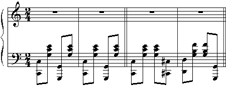 left hand bass pattern examples